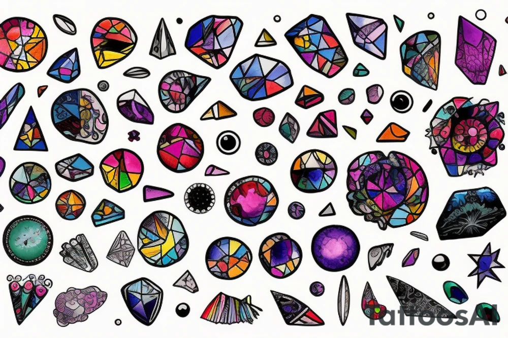 Crystals tattoo idea