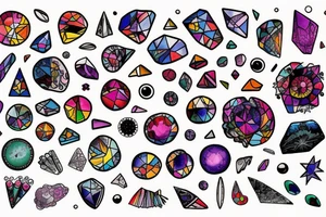 Crystals tattoo idea