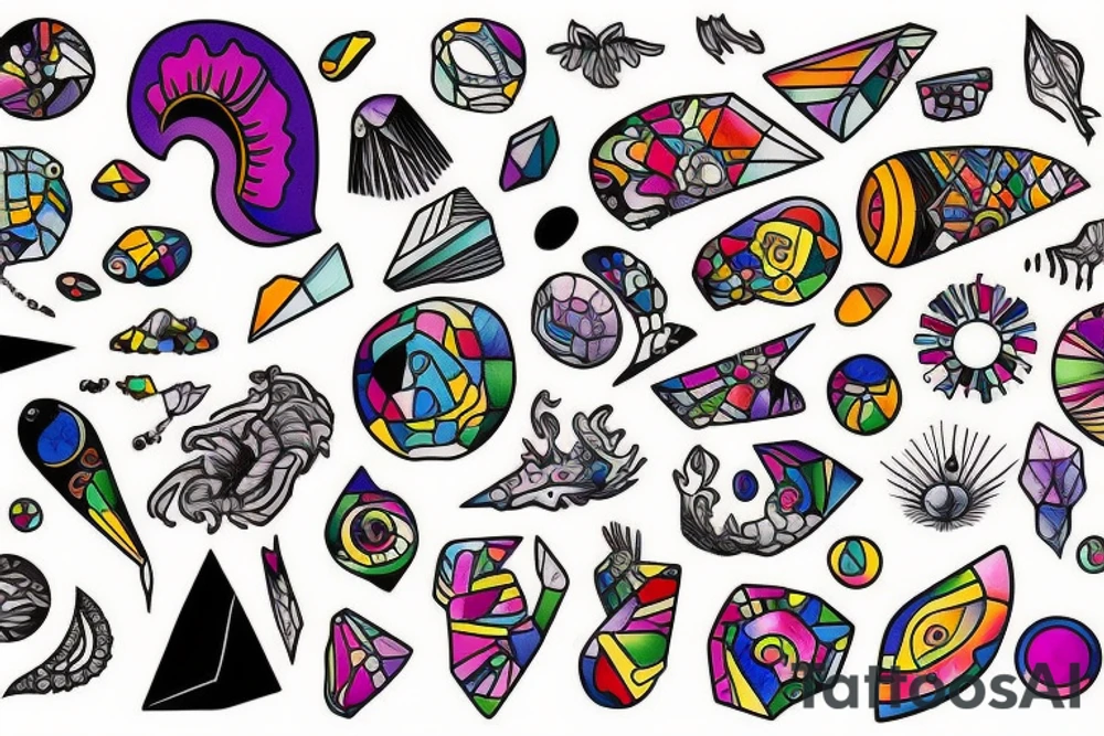 Crystals tattoo idea