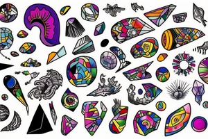 Crystals tattoo idea