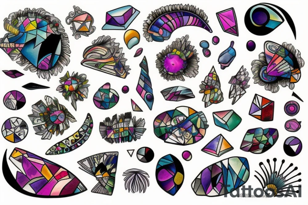 Crystals tattoo idea