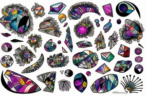 Crystals tattoo idea