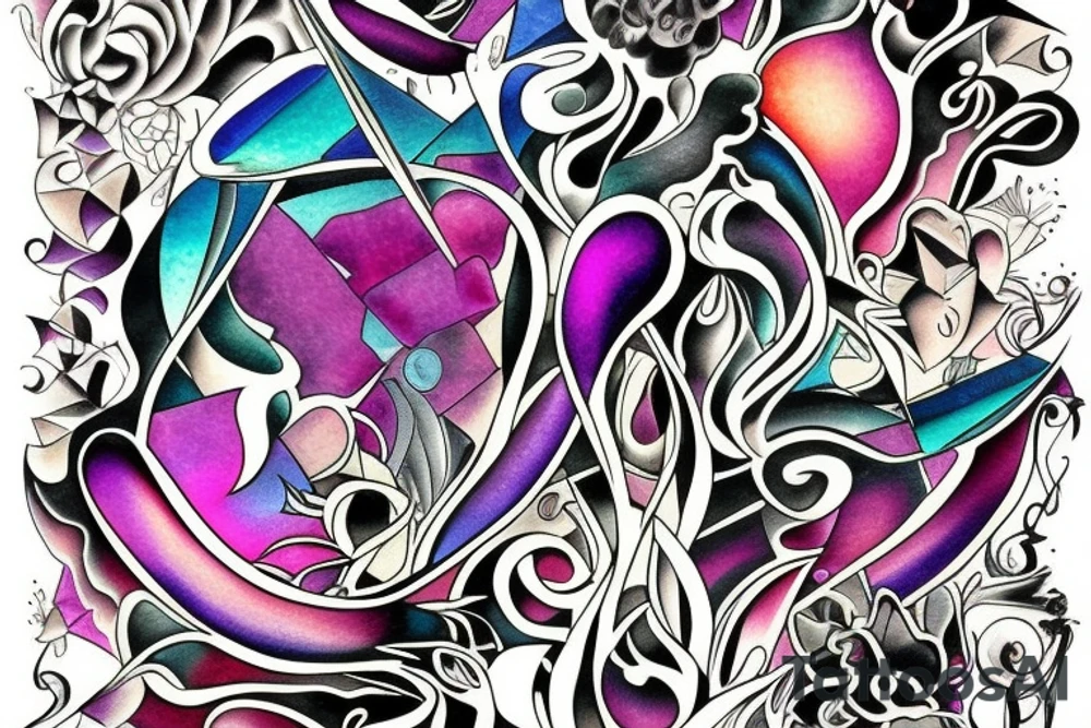 Crystals tattoo idea