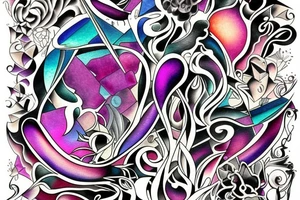 Crystals tattoo idea