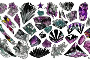 Crystals tattoo idea