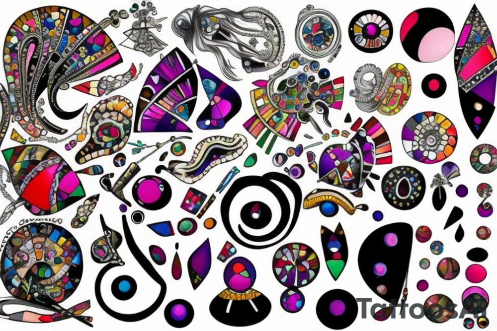 Jeweled woman tattoo idea