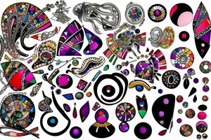 Jeweled woman tattoo idea