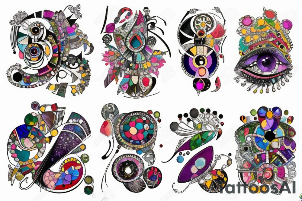Jeweled woman tattoo idea