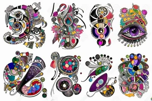 Jeweled woman tattoo idea