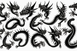 undead dragon tattoo idea