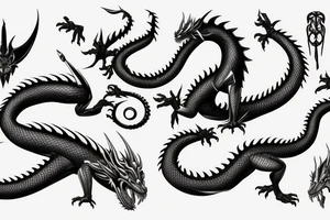 rod of ascelpius dragon tattoo idea