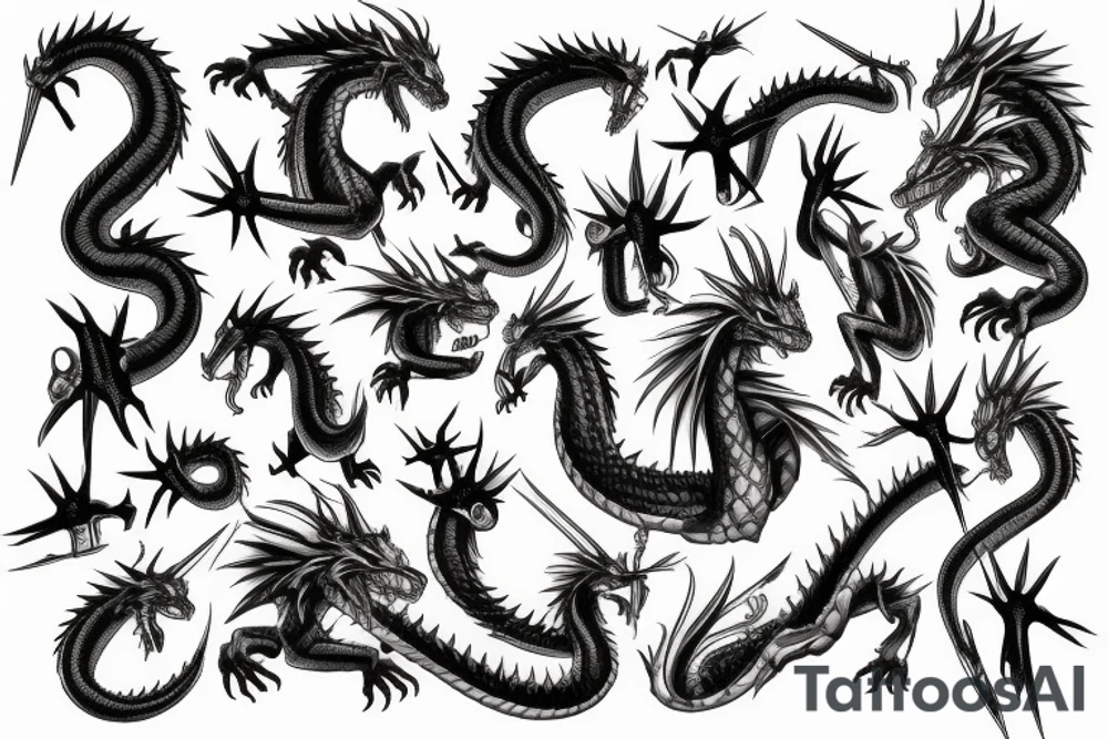 rod of ascelpius dragon tattoo idea