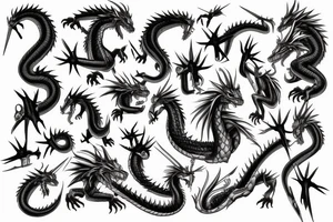 rod of ascelpius dragon tattoo idea