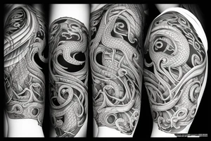 sea serpent tattoo idea