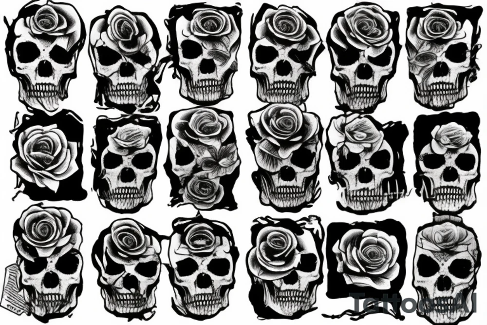 dead roses tattoo idea
