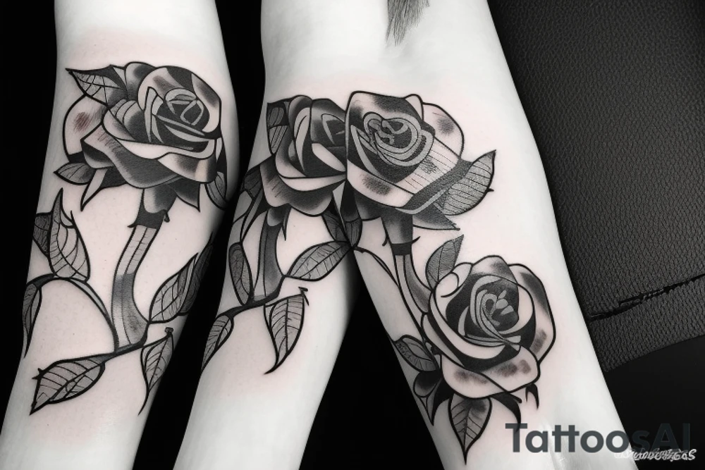 dead roses tattoo idea