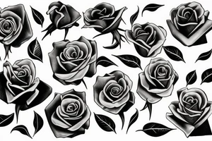dying rose petals tattoo idea