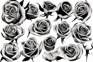 dying rose petals tattoo idea