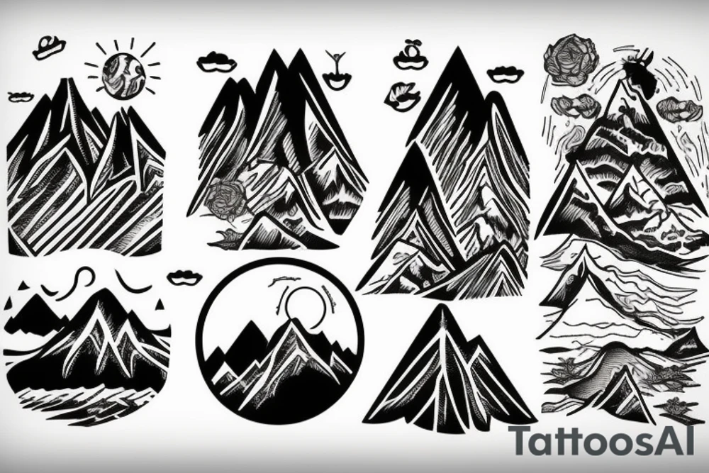 mountains tattoo idea