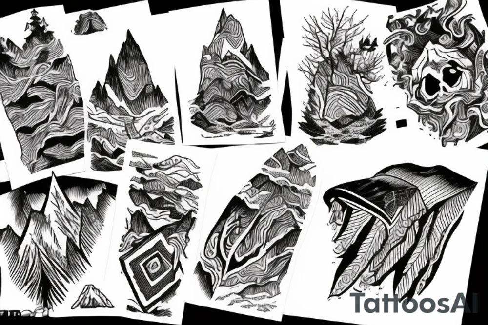 mountains tattoo idea