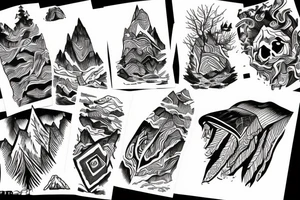 mountains tattoo idea