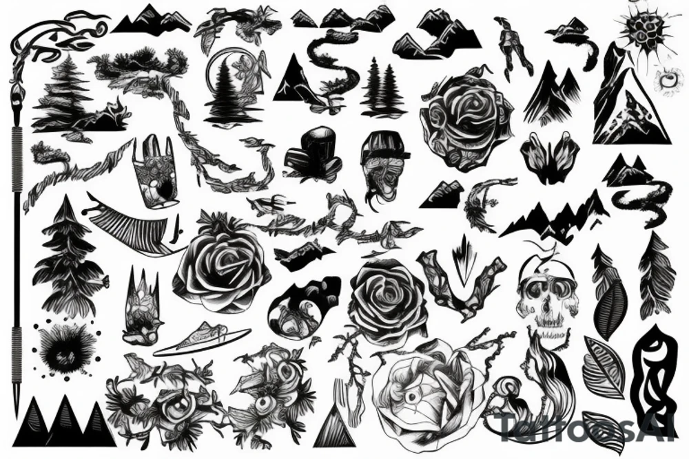 mountains tattoo idea