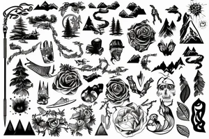 mountains tattoo idea