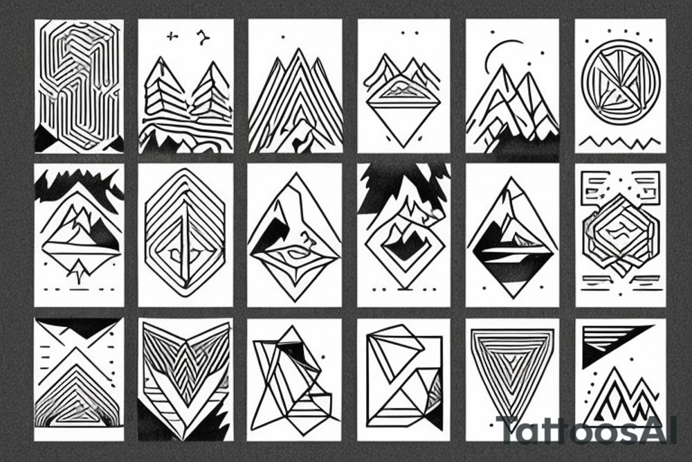 mountains tattoo idea