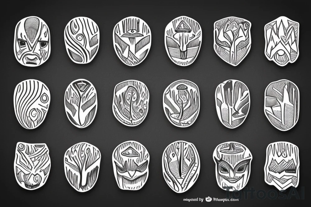 mountains and trees tattoo idea