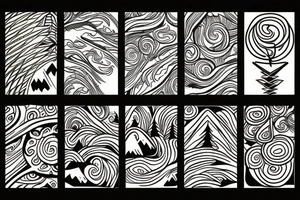 mountains and trees tattoo idea