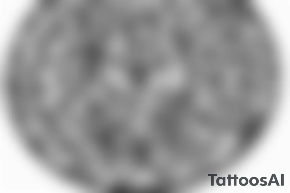 Hourglass in a circle. Glass around the circled line, which is shattered tattoo idea