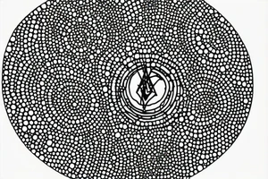 Hourglass in a circle; circle is made out of dots; glass shattered tattoo idea