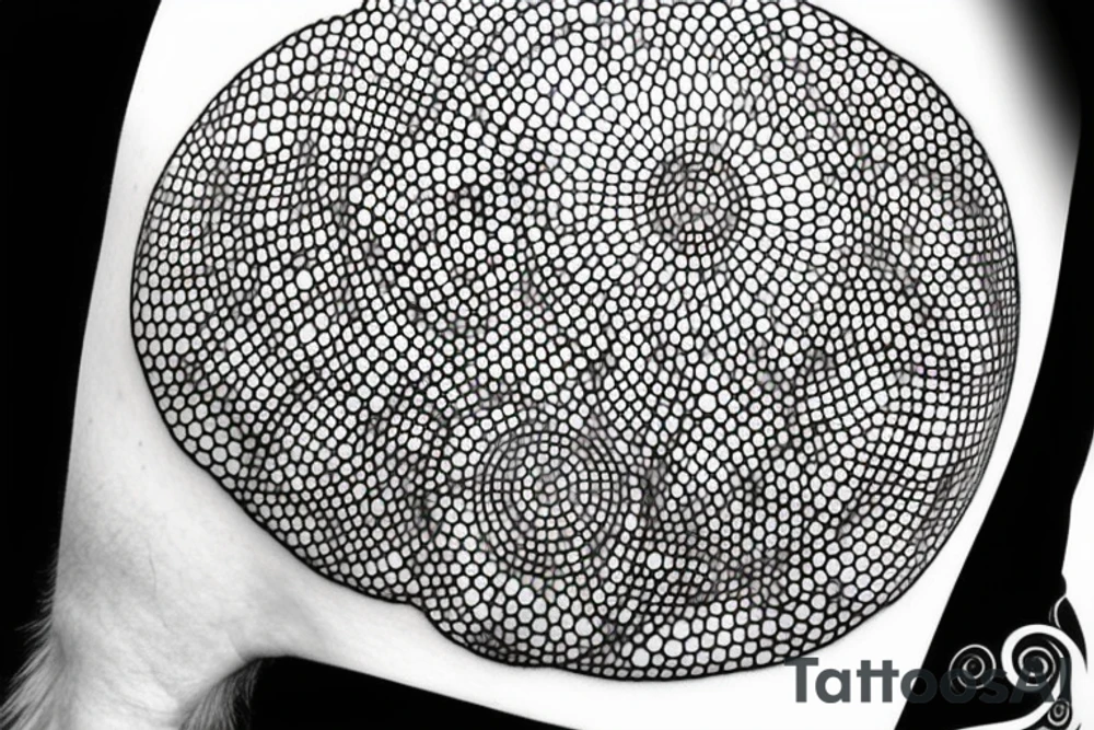 Hourglass in a circle; circle is made out of dots; glass shattered tattoo idea