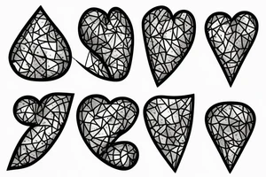 Hourglass; single shattered glass pieces tattoo idea