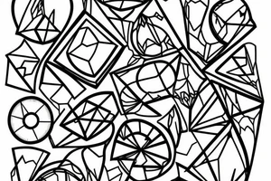 Hourglass; single shattered glass pieces tattoo idea