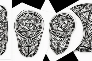 Hourglass; single shattered glass pieces tattoo idea