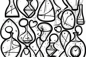 Hourglass; single shattered glass pieces tattoo idea
