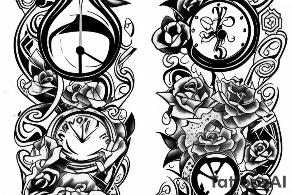 Hourglass; single shattered glass pieces tattoo idea