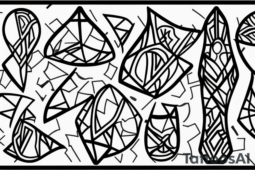 Hourglass; single shattered glass pieces tattoo idea