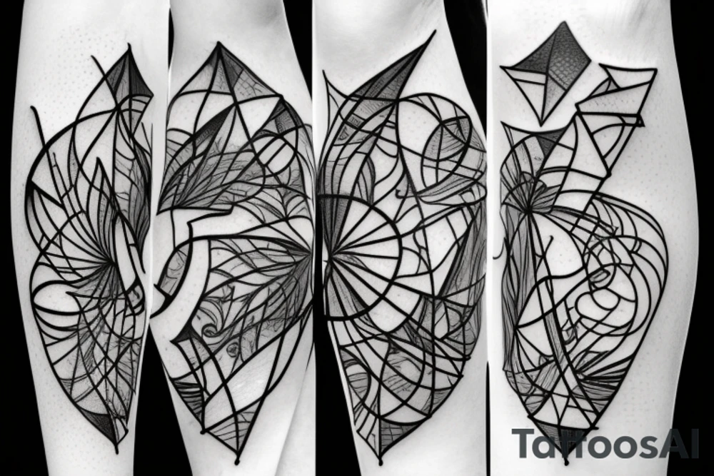 Hourglass; single shattered glass pieces tattoo idea