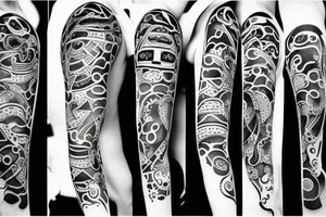 Circle of painted black; crows; tattoo idea