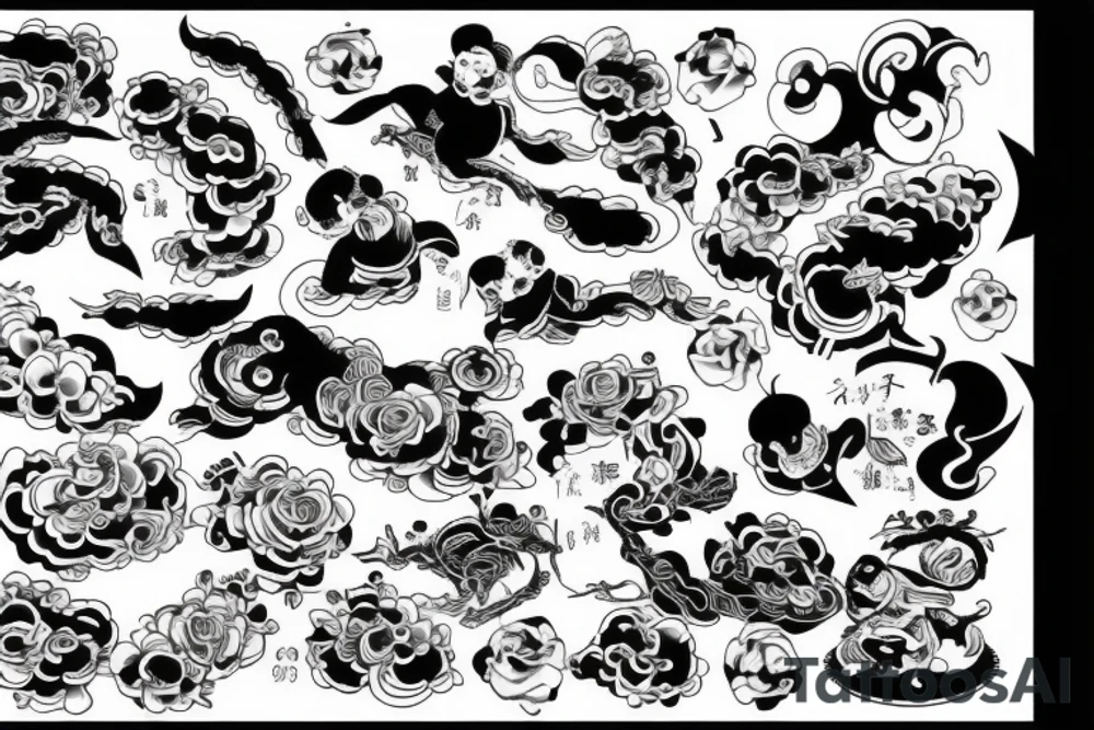 Laziness in Japanese tattoo idea
