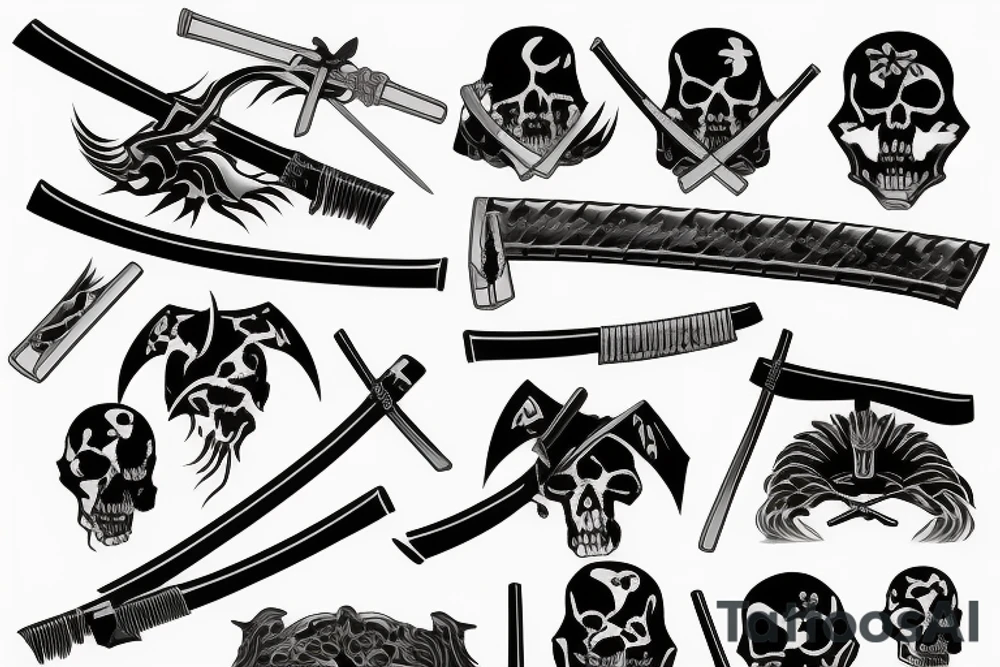 Death; katanas tattoo idea