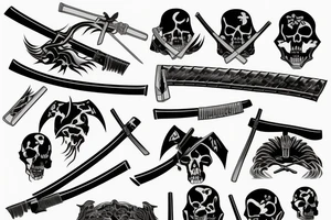 Death; katanas tattoo idea