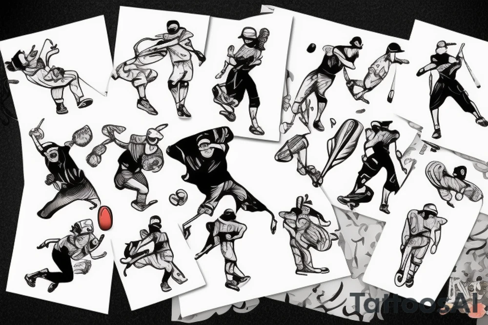 Baseball pinup girl tattoo idea