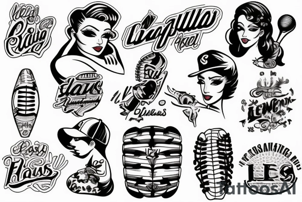 Baseball pinup girl New Mexico tattoo idea
