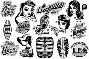 Baseball pinup girl New Mexico tattoo idea