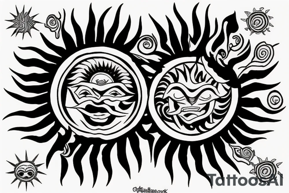 2 suns representing my 2 sons tattoo idea