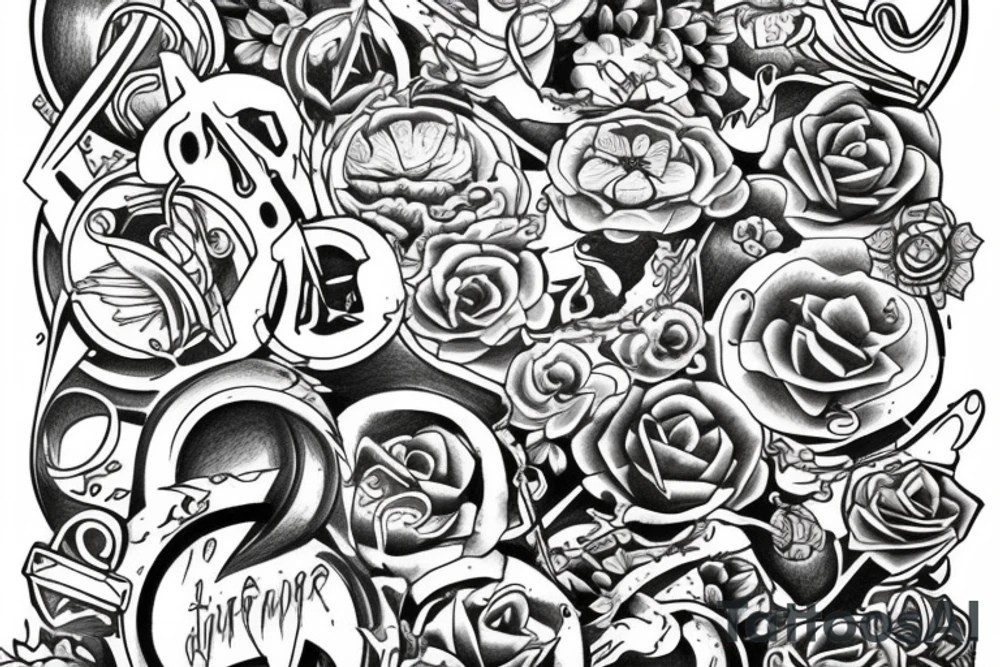 draw a tribute tattooo to my 2 sons tattoo idea