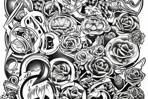 draw a tribute tattooo to my 2 sons tattoo idea